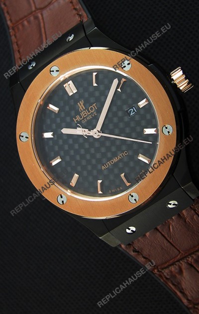 Hublot Classic Fusion Ceramic King Gold Swiss Replica Watch - 1:1 Mirror Replica