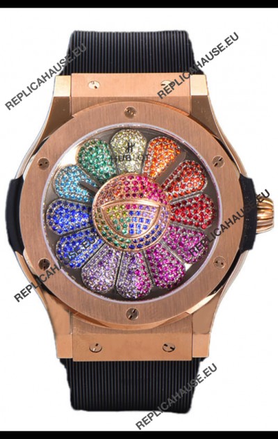 Hublot Classic Fusion Takashi Murakami Rose Gold Edition Swiss Watch 1:1 Mirror Replica