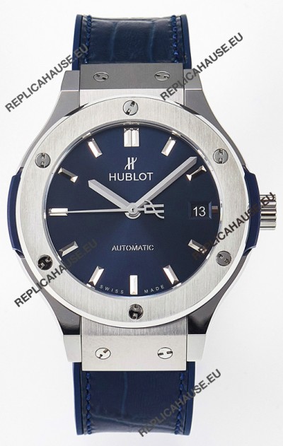 Hublot Super Clone Classic Fusion Titanium 38MM 1:1 Mirror Replica Watch Blue Dial