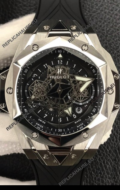 Hublot Big Bang Sang Bleu II 45MM 1:1 Mirror Replica Stainless Steel Watch