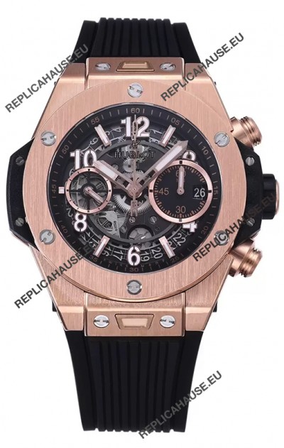 Hublot Big Bang Unico Rose Gold Casing 1:1 Mirror Edition Swiss Replica Watch