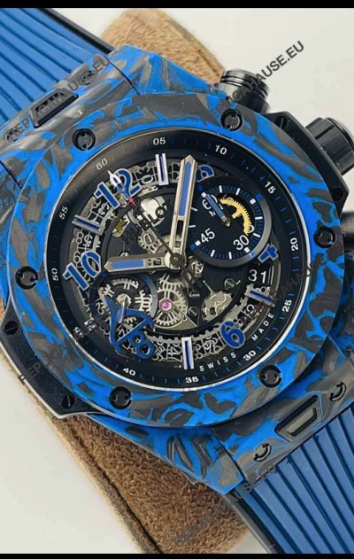 Hublot Big Bang Unico Blue Carbon Las Vegas Boutique Edition Swiss Replica Watch 