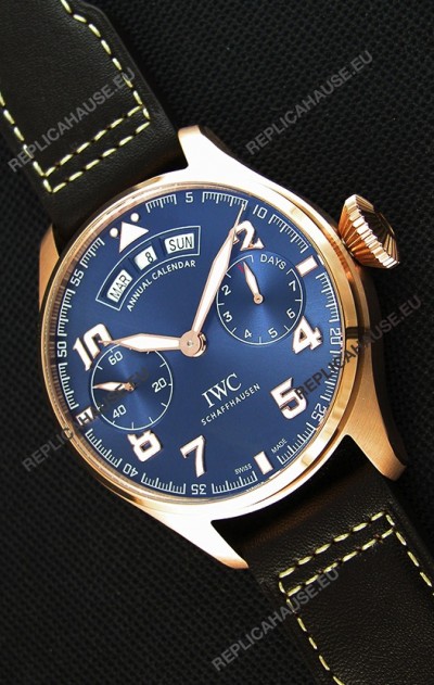 IWC Big Pilot Annual Calender Steel Blue Dial 1:1 Mirror Replica