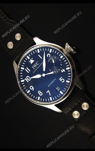 IWC Big Pilot IW500901 - Functional Power Reserve Brown Strap Black Dial 1:1 Mirror Watch