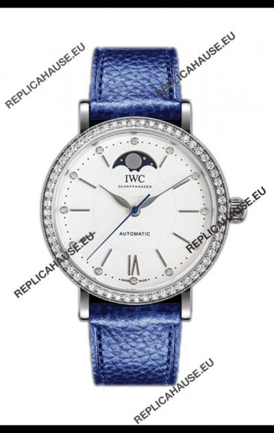IWC Portofino IW659601 Automatic Moon Phase Steel Casing Watch in White Dial 37MM