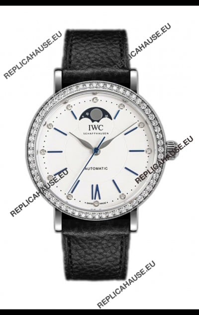 IWC Portofino IW659601 Automatic Moon Phase Steel Casing Watch in White Dial 37MM