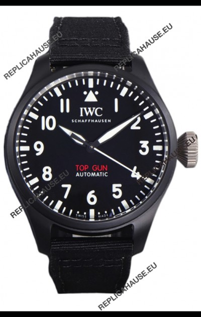 IWC Big Pilot's IW326906 Top Gun Edition 43MM Black Nylon Strap Ceramic Swiss Replica 
