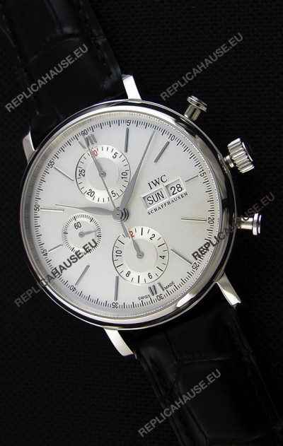 IWC Portofino Chronograph IW391007 White Dial 1:1 Mirror Replica Watch 