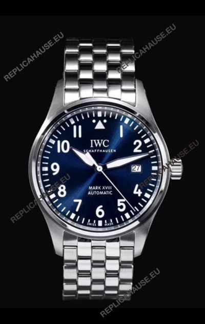 IWC MARK XVIII Le Petit Prince Edition in 904L Steel Blue Dial 40MM - 1:1 Mirror Replica
