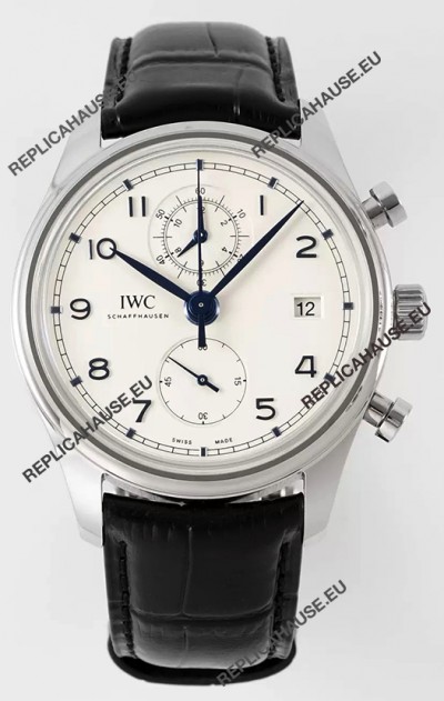 IWC Portugieser Chronograph Classic IW390302 White Dial Swiss Replica Watch