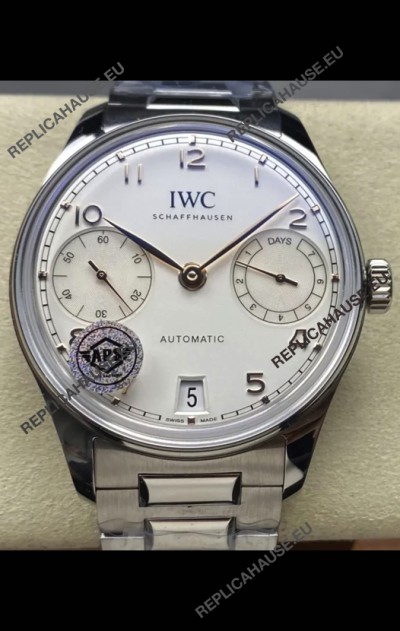 IWC Super Clone Portugieser Swiss 1:1 Mirror Replica Watch White Dial Steel Case Watch