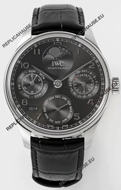 IWC Portuguese Perpetual Calendar 904L Steel Swiss Replica Watch REF. IW503301