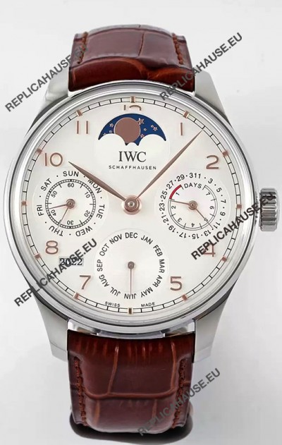 IWC Portuguese Perpetual Calendar 904L Steel Swiss Replica Watch REF. IW503307