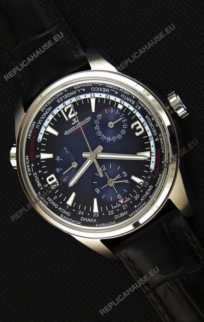 Jaeger-LeCoultre Polaris Geographic Steel Case Swiss Replica Watch - 904847J