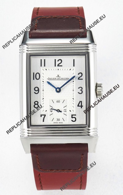 Jaeger-LeCoultre Reverso Super Clone DuoFace Black/White Steel Replica Watch 