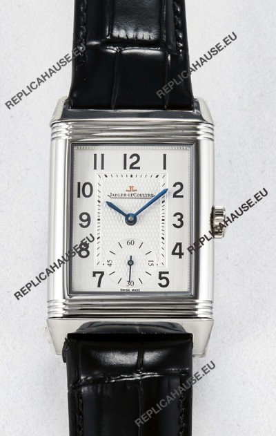 Jaeger-LeCoultre Reverso Super Clone DuoFace Black/White Steel Replica Watch 
