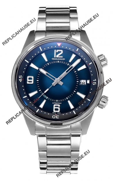 Jaeger LeCoultre Polaris Date Blue Dial Steel Strap 1:1 Mirror Replica Watch 42MM