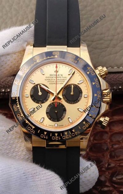 Rolex Cosmograph Daytona 116508 Yellow Gold Original Cal.4130 Movement - 904L Steel Watch