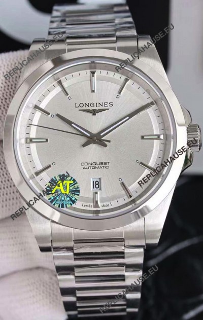 Longines Conquest Automatic Steel Dial Automatic Watch in Steel Casing