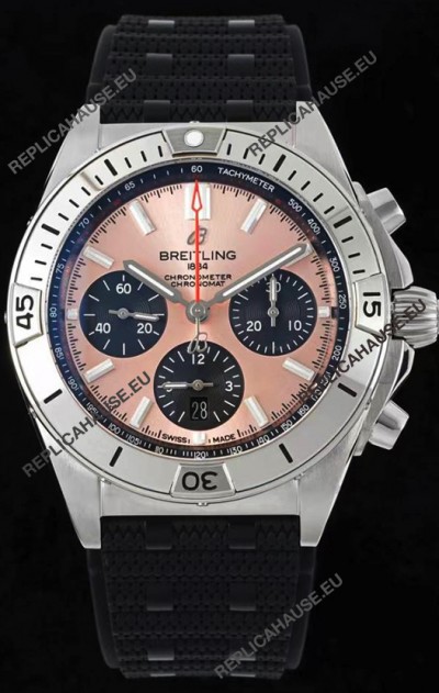 Breitling Chronomat B01 42 Edition Swiss 904L Steel Casing Pink Dial 1:1 Mirror Replica Watch
