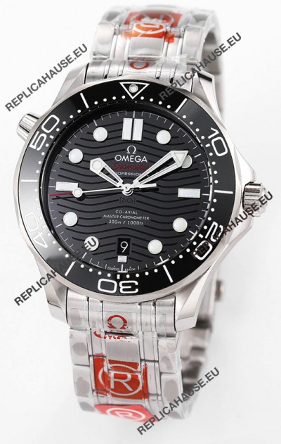 Omega Seamaster 300M Master Chronometer Black Swiss 904L Steel 1:1 Mirror Replica Watch