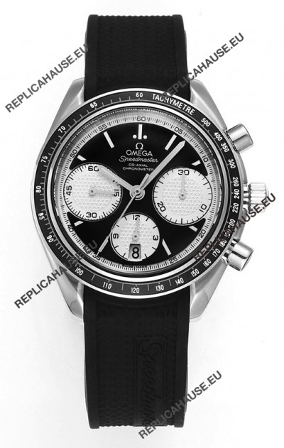 Omega Speedmaster Racing 904L Steel Chronograph 1:1 Mirror Replica in Black Dial