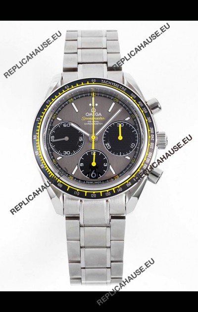 Omega Speedmaster Racing 904L Steel Chronograph 1:1 Mirror Replica in Grey Dial