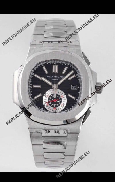 Patek Philippe Nautilus 5980/1A 904L Steel Case in Black Dial - 1:1 Mirror Replica