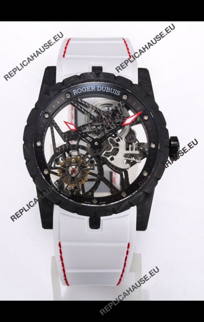 Roger Dubuis Excalibur Spider Flying Tourbillon Skeleton Carbon Casing 42MM 1:1 Mirror Swiss Watch