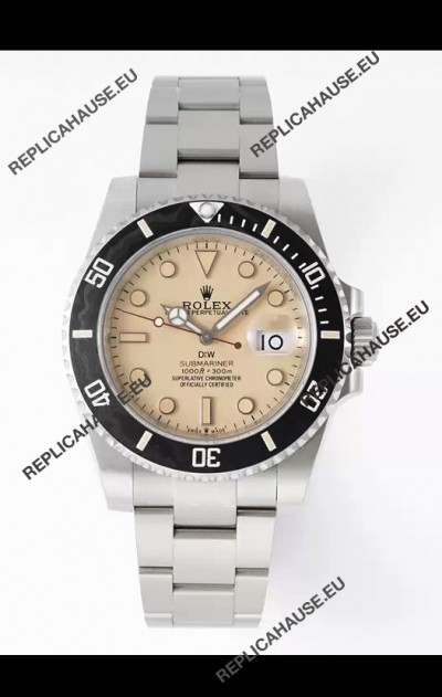 Rolex Submariner DiW Stainless Steel Casing Black Ceramic Bezel Edition Watch 