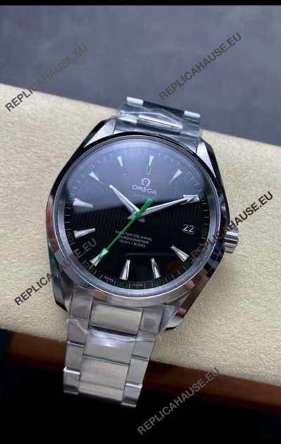 Omega Aqua Terra 150M Black Dial 904L Steel Casing Green Hand 1:1 Mirror Replica 41MM 