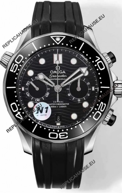 Omega Seamaster Co-Axial Master Chronograph Stainless Steel Black Dial 44MM 1:1 Mirror Replica