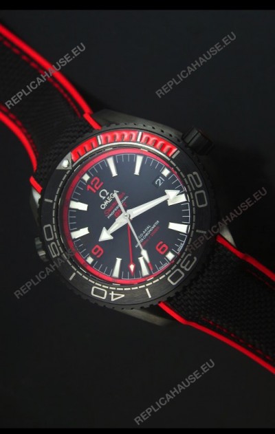 Omega Seamaster Planet Ocean Deep Black Red GMT 1:1 Edition Swiss Replica Watch