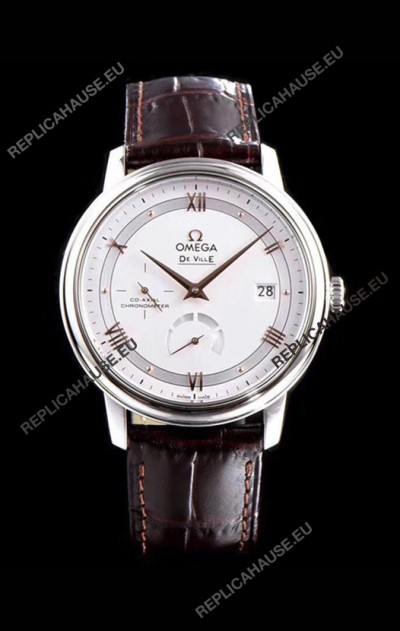 Omega De Ville Prestige Power Reserve 904L Steel 1:1 Mirror Swiss Watch White dial
