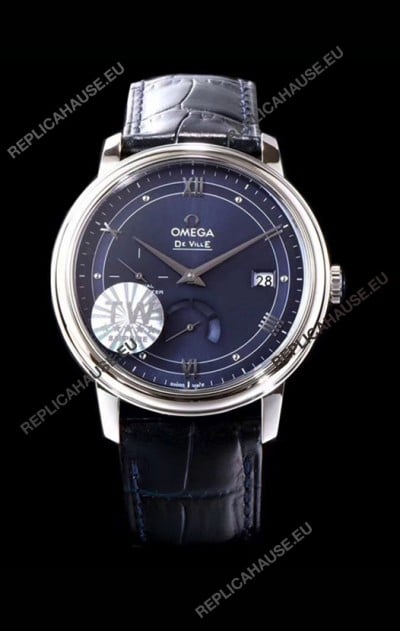 Omega De Ville Prestige Power Reserve 904L Steel 1:1 Mirror Swiss Watch Blue dial