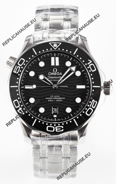 Omega Seamaster Super Clone 300M Master Chronometer Black Swiss 904L Steel Watch