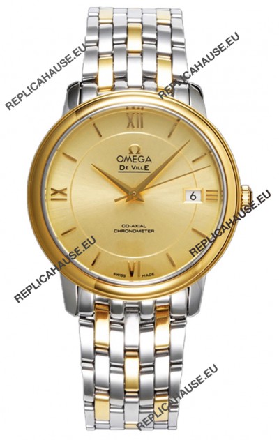 Omega De Ville Co-Axial Chronometer 36.8MM Swiss Replica Watch in Two Tone Casing