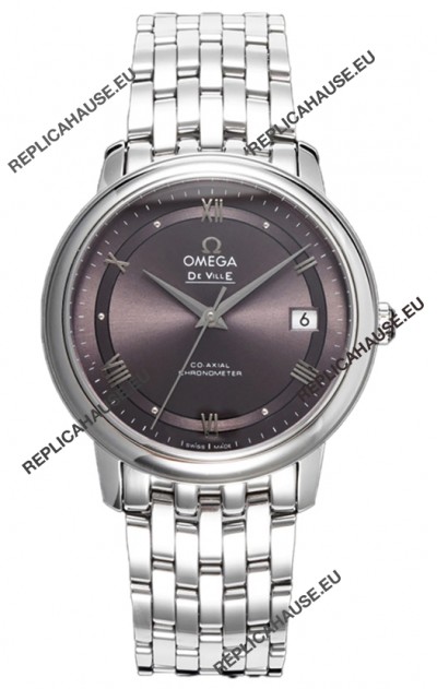 Omega De Ville Co-Axial Chronometer 36.8MM Swiss Replica Watch in Grey Dial 