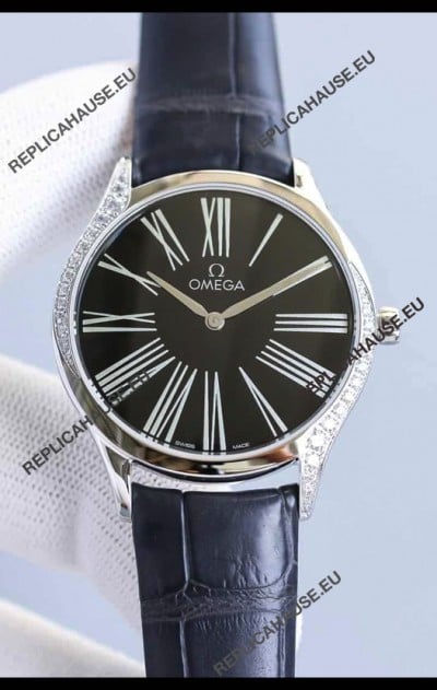 Omega De Ville Tresor Edition Swiss Quartz Watch 36MM Steel Casing Black Dial