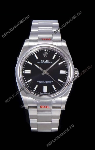 Rolex Oyster Perpetual REF#124300 41MM Cal.3230 Movement Swiss Replica Black Dial 904L Steel 1:1 Mirror Replica Watch