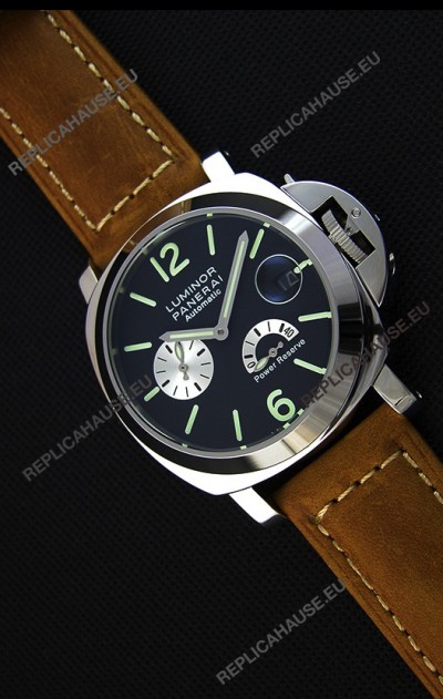 Panerai Luminor Power Reserve Japanese Replica Watch in Steel Case