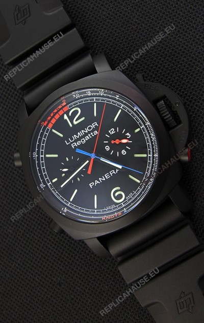 Panerai Luminor Regatta Japanese Replica Watch in PVD Case