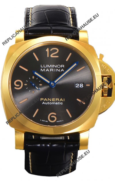 Panerai Luminor Marina PAM1115 1:1 Mirror Swiss Replica Watch 44MM Yellow Gold 