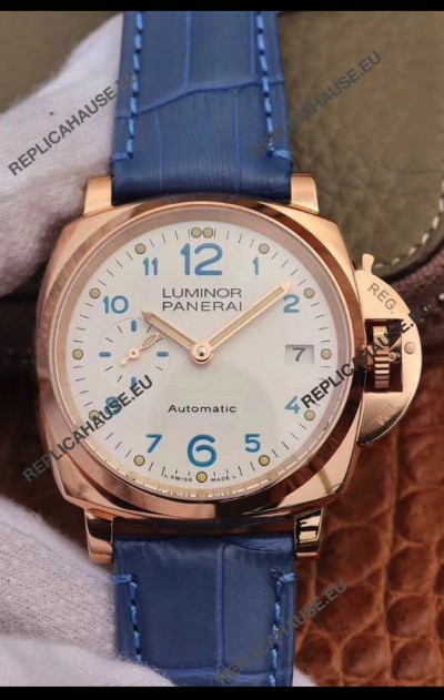 Panerai Luminor DUE PAM756 Edition 1:1 Mirror Swiss Replica Watch in Rose Gold Casing 42MM