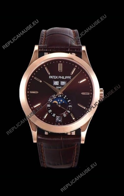 Patek Philippe Annual Calendar 5396R-012 Complications Swiss Replica Watch in Brown Dial 
