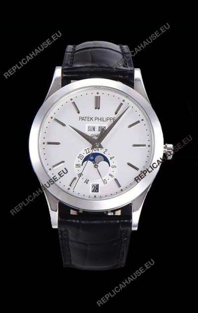 Patek Philippe Annual Calendar 5396-012 Complications Swiss Replica Watch in White Dial