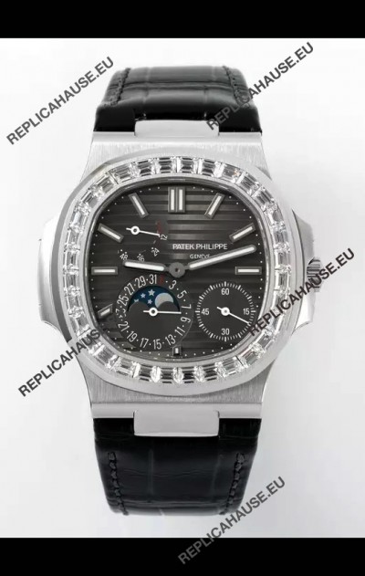 Patek Philippe Nautilus 5712/1A 1:1 Quality Swiss Replica Watch in Grey Dial