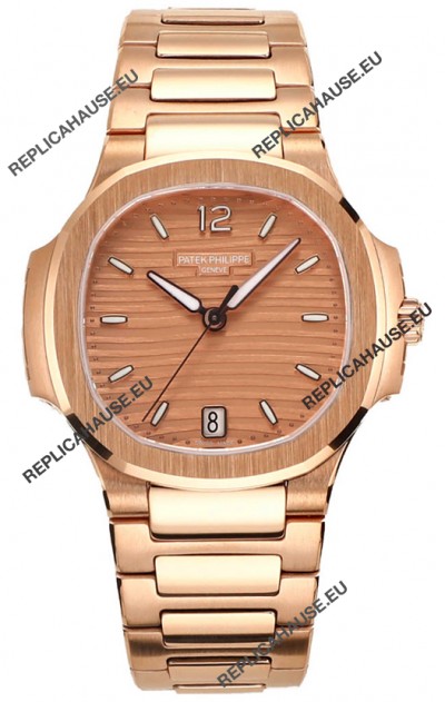 Patek Philippe Nautilus 7118R 35MM 1:1 Rose Gold Case & Dial 1:1 Mirror Replica Watch