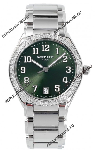 Patek Philippe Twenty-4 Green Dial 904L Steel Casing 1:1 Mirror Replica Watch 36MM