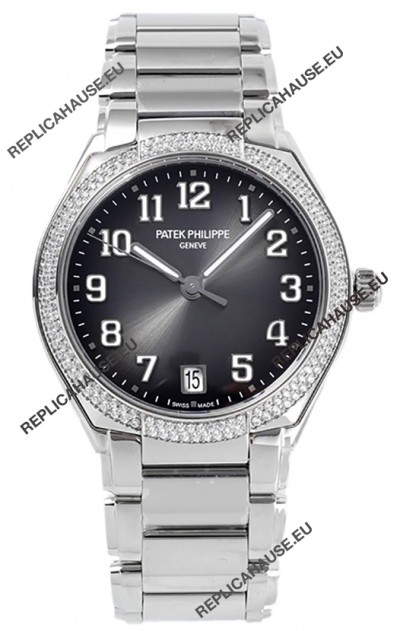 Patek Philippe Twenty-4 Grey Dial 904L Steel Casing 1:1 Mirror Replica Watch 36MM